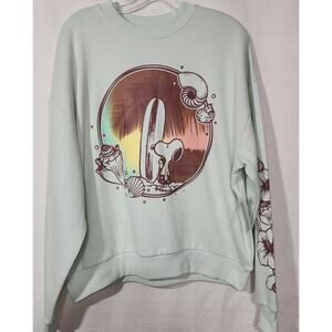Snoopy surfing Green sweatshirt size Small
